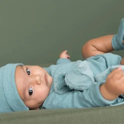 Chaussons bébé en coton bio Melange Stonegreen (0-3 mois)|Baby's Only Clearance