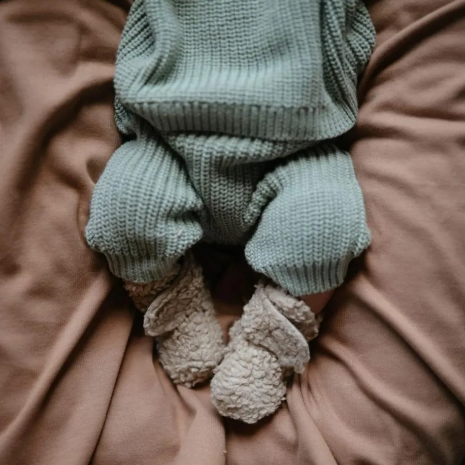 Chaussons Cozy Oatmeal (3-6 mois)|Mushie