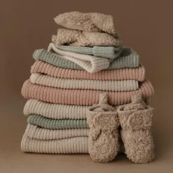 Chaussons Cozy Oatmeal (3-6 mois)|Mushie