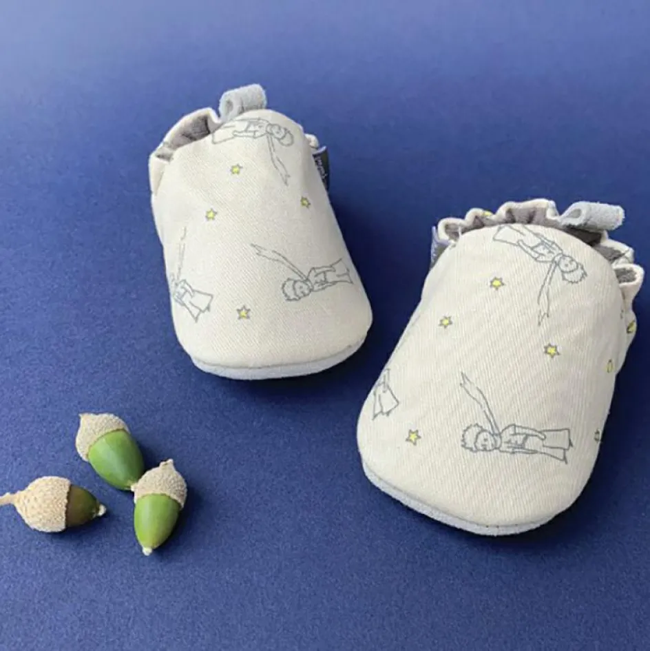 Discount Petit Jour Paris Chaussons en coton et cuir Le Petit Prince (6-12 mois)