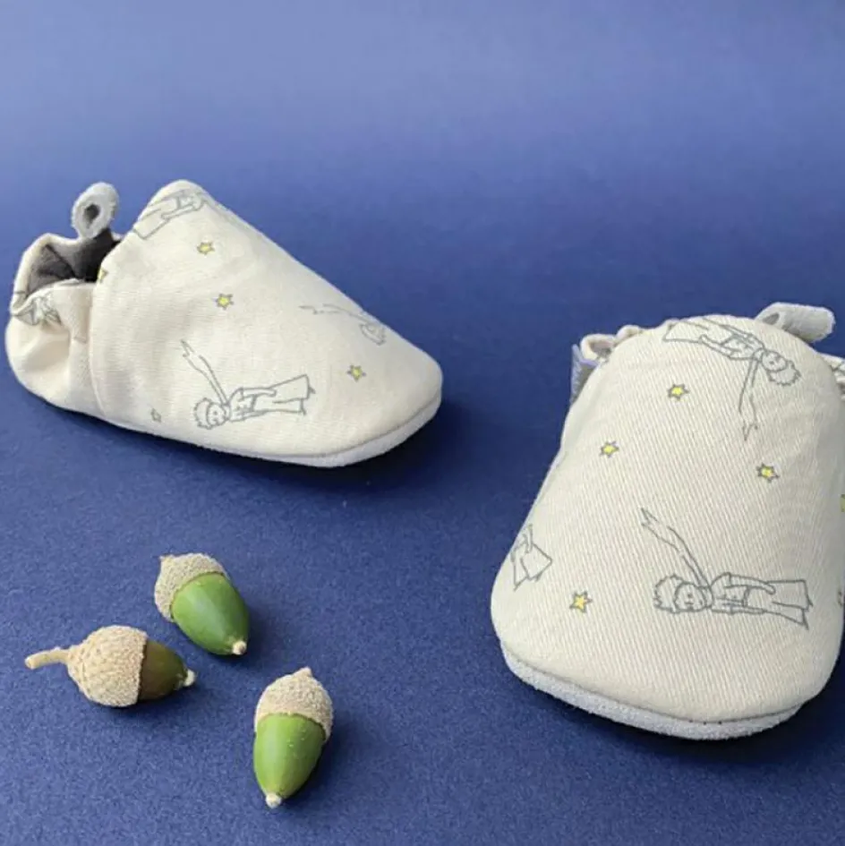 Discount Petit Jour Paris Chaussons en coton et cuir Le Petit Prince (6-12 mois)