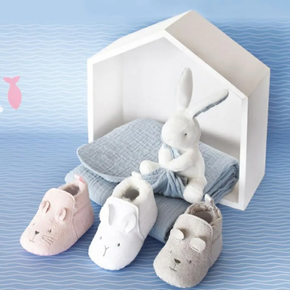 Chaussons gris (0-6 mois)|Doudou et Compagnie Best
