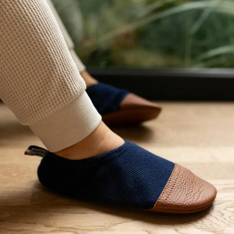 Chaussons Les Petits Jerseys Bleu Profond (pointures 18-20)|Les Pas Petits Outlet