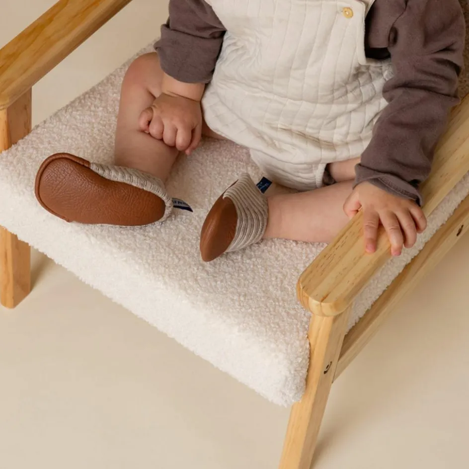 Chaussons Les Petits Velours Noisettes (pointures 18-20)|Les Pas Petits
