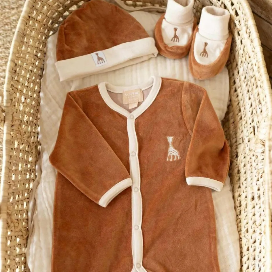 Hot Trois Kilos Sept Chaussons Sophie la girafe Camel (1-3 mois)