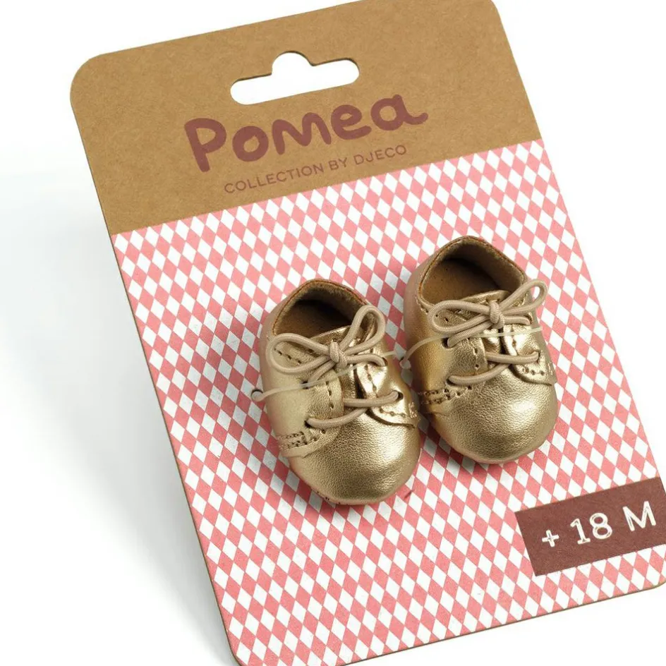Chaussures Pomea dorées pour poupée|Djeco Online