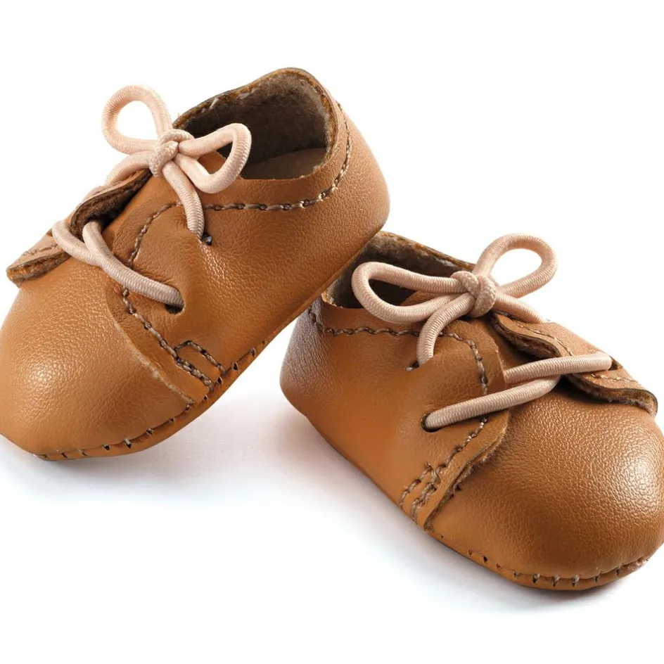Best Djeco Chaussures Pomea marron pour poupée