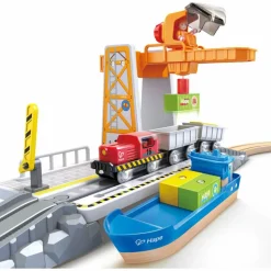 Hot Hape Circuit de train de cargaison avec port maritime
