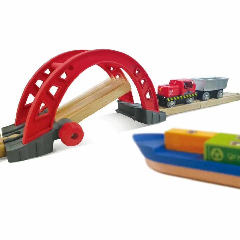 Hot Hape Circuit de train de cargaison avec port maritime