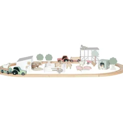 Circuit de train en bois ferme|Jabadabado Discount