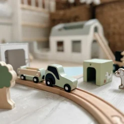 Circuit de train en bois ferme|Jabadabado Discount