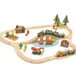 Sale Tender Leaf Circuit train en bois Pins sauvages (30 pièces)