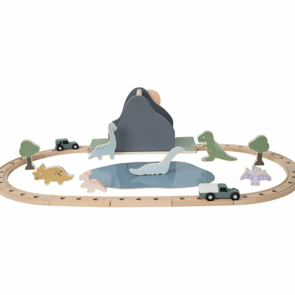 Hot Jabadabado Circuit voiture en bois Dino