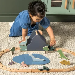 Hot Jabadabado Circuit voiture en bois Dino