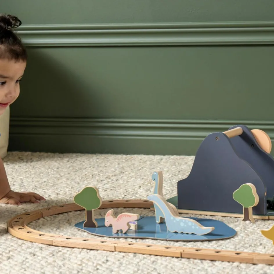 Hot Jabadabado Circuit voiture en bois Dino