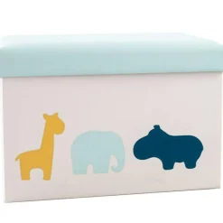 Coffre à jouets en tissu et pouf en tissu Zanimo|Domiva Online