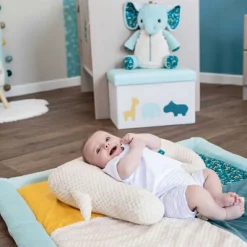 Coffre à jouets en tissu et pouf en tissu Zanimo|Domiva Online