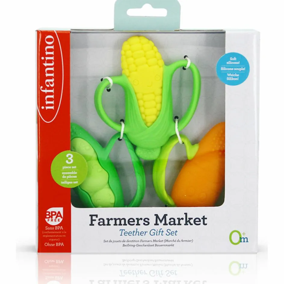 Coffret anneaux de dentition silicone Légumes|Infantino Hot