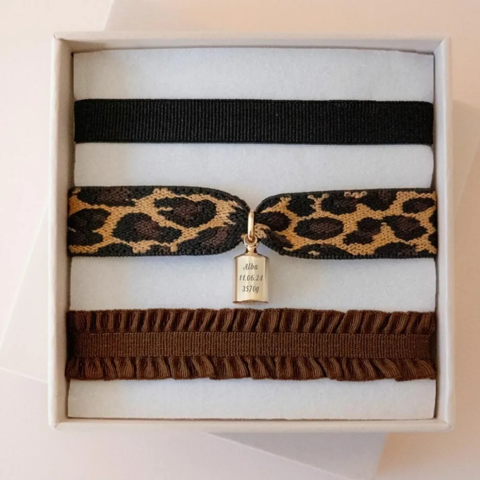 Mon Petit Poids Coffret bracelets Léopard (personnalisable)