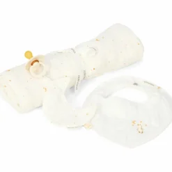 New Little Dutch Coffret cadeau attache-sucette, bavoir bandana et lange XL Moon & Stars