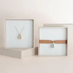 Coffret collier Maman et bracelet Papa (plaqué or - argent rhodié)|Mon Petit Poids New