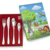 Outlet Zilverstad Coffret couverts en acier Animaux personnalisable (4 pièces)