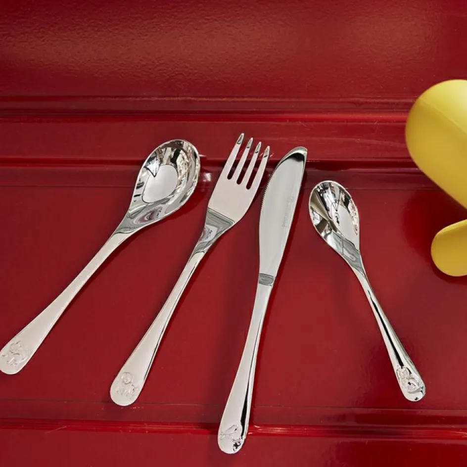 Outlet Zilverstad Coffret couverts en acier Animaux personnalisable (4 pièces)