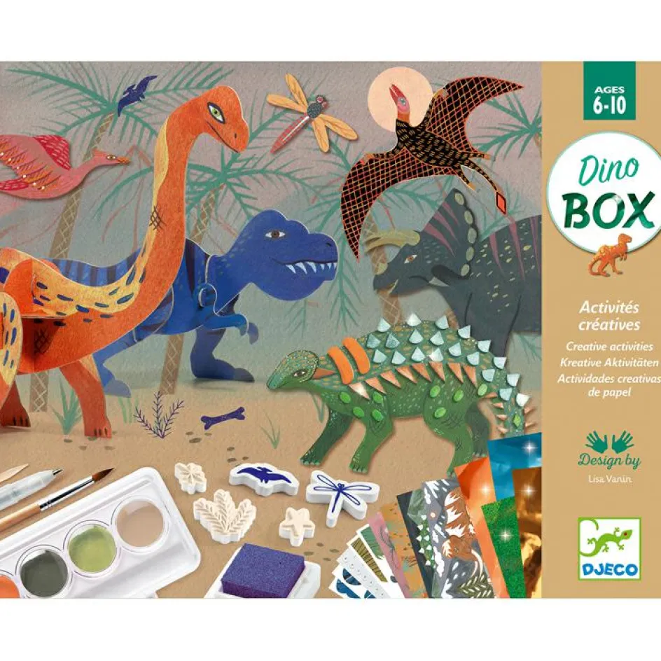 Coffret créatif 6 activités Dino box|Djeco Sale