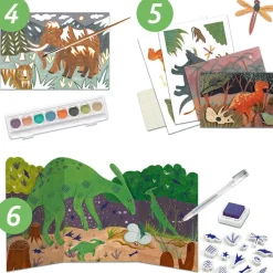 Coffret créatif 6 activités Dino box|Djeco Sale