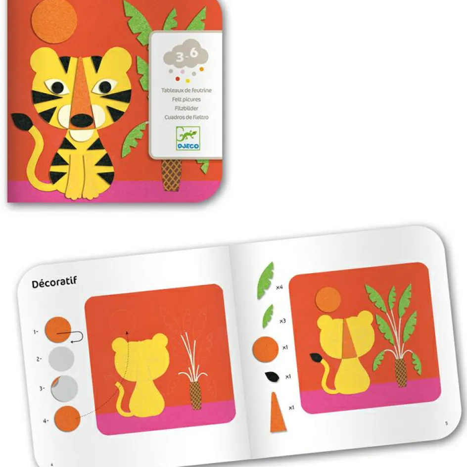 Best Djeco Coffret créatif Tableaux de feutrine Sweet Nature