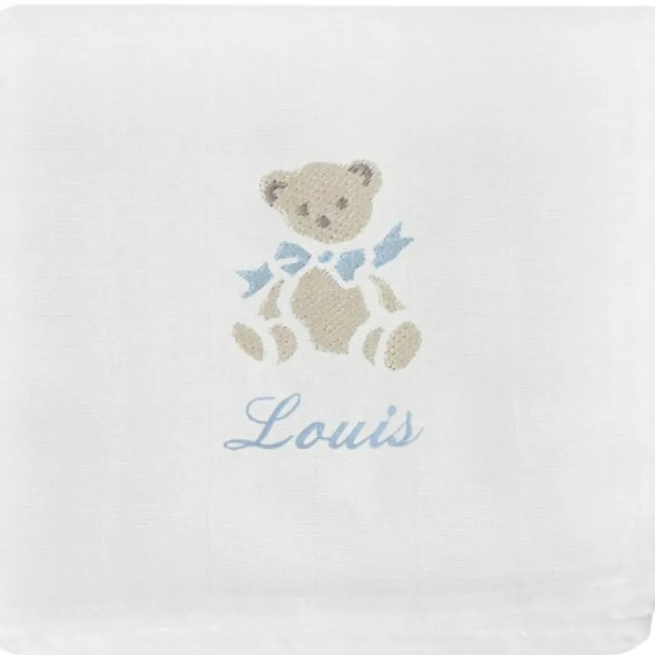 Coffret de naissance cadre + lange bleu (personnalisable)|ANVIE Online