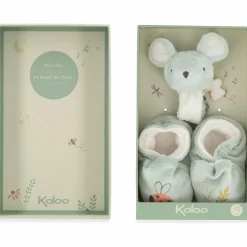 Coffret de naissance chaussons et bracelet sonore Souris|Kaloo Discount