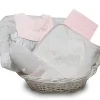 Coffret de naissance corbeille rose (personnalisable)|ANVIE