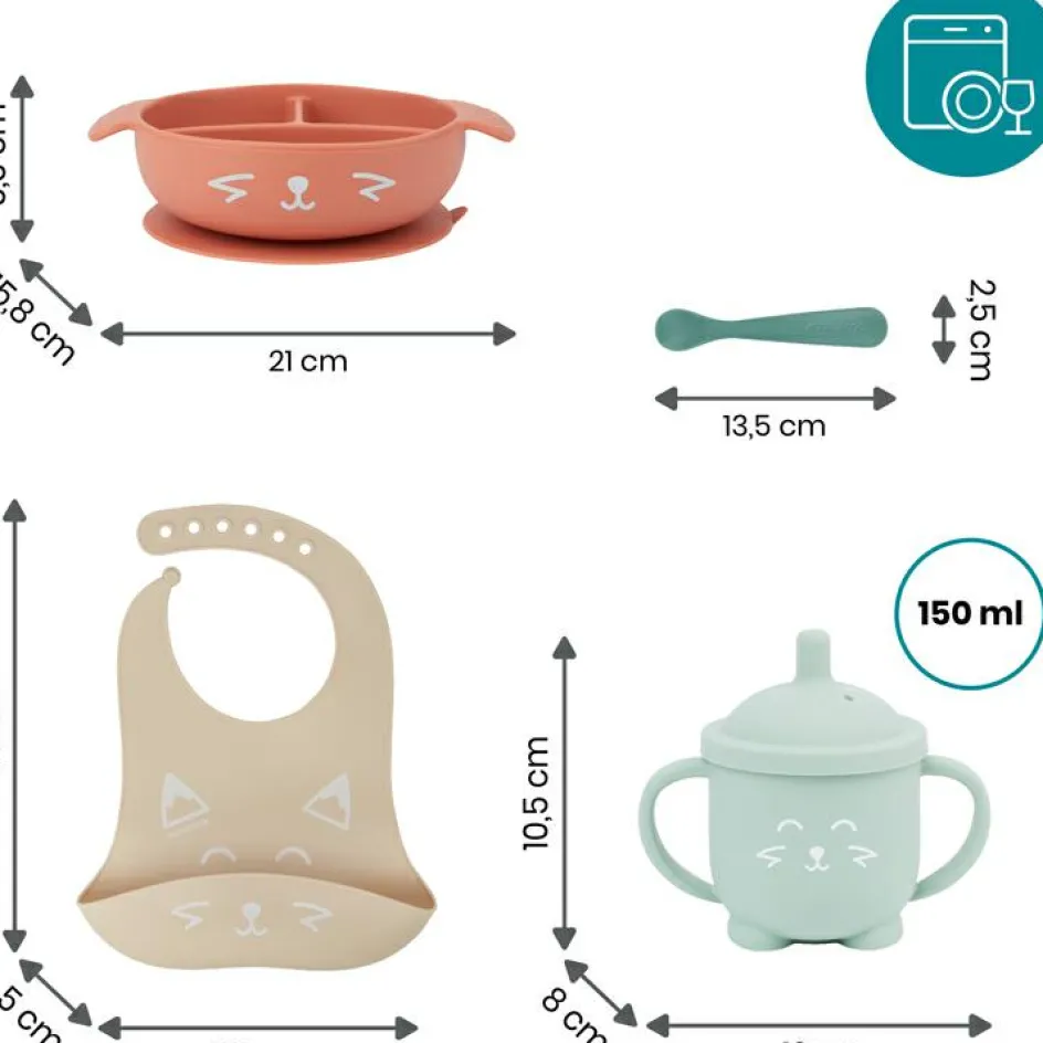 Coffret de repas Learn'Isy renard (4 pièces)|Babymoov Online