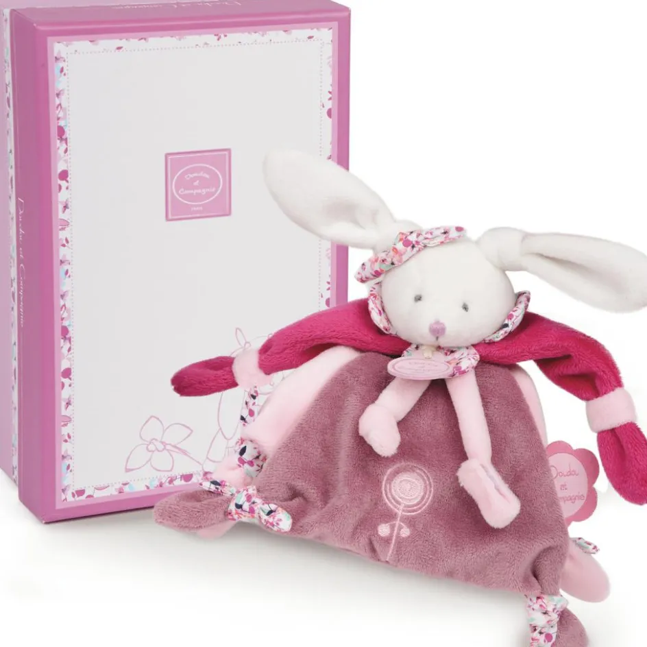 Coffret doudou attache sucette lapin Cerise|Doudou et Compagnie Best