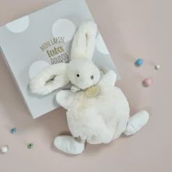 Sale Doudou et Compagnie Coffret doudou plat gris Mon tout petit Lapin Bonbon (26 cm)