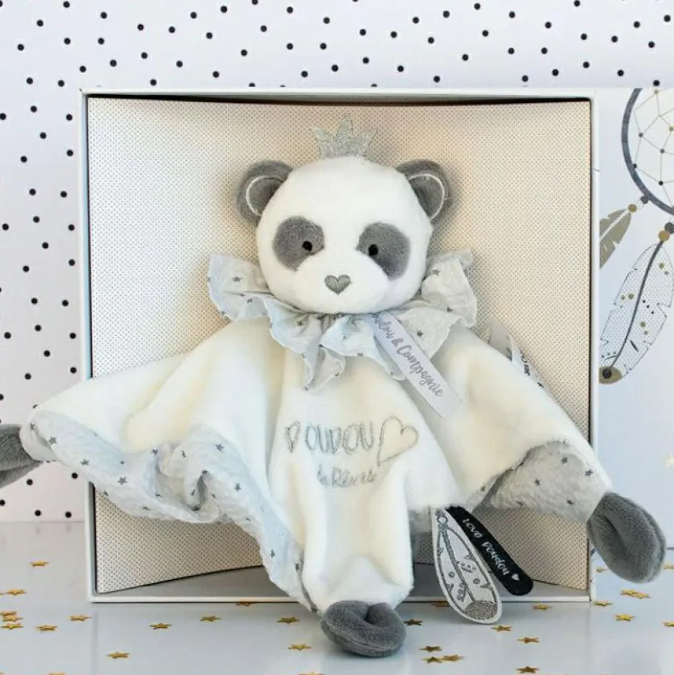 Coffret doudou plat Panda Attrape-rêves|Doudou et Compagnie Discount