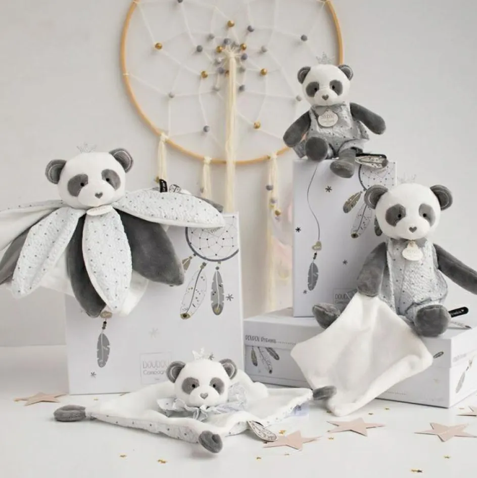 Coffret doudou plat Panda Attrape-rêves|Doudou et Compagnie Discount
