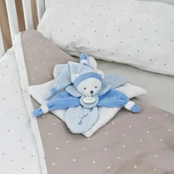 Coffret doudou pétale J'aime mon doudou ours bleu (24 cm)|Doudou et Compagnie Outlet