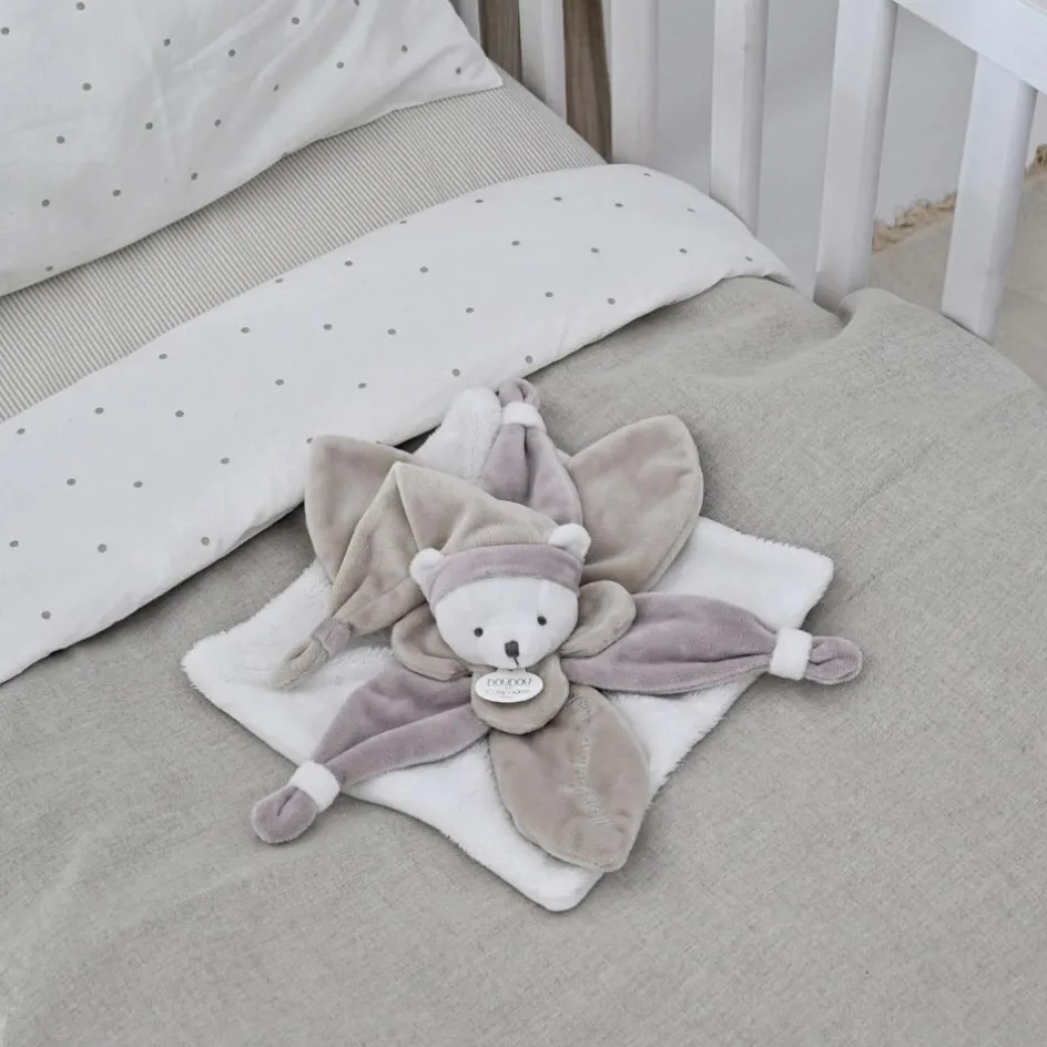 Sale Doudou et Compagnie Coffret doudou pétale J'aime mon doudou ours beige (24 cm)
