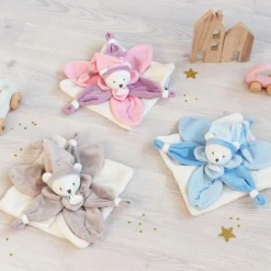 Sale Doudou et Compagnie Coffret doudou pétale J'aime mon doudou ours beige (24 cm)