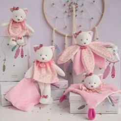 Coffret doudou pétales Chat Attrape-rêves|Doudou et Compagnie Discount