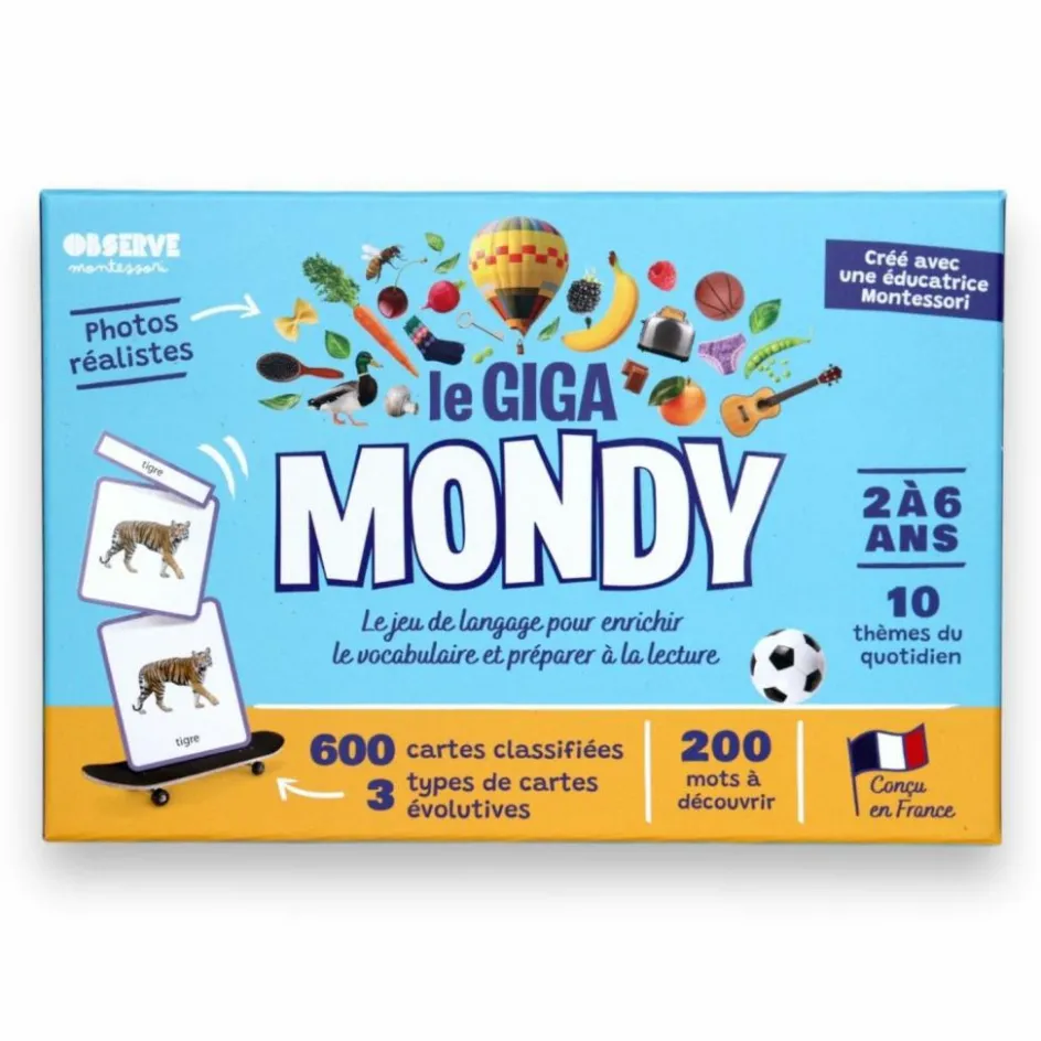 Sale Observe Édition Coffret Giga Mondy (600 cartes Montessori pour développer le langage)