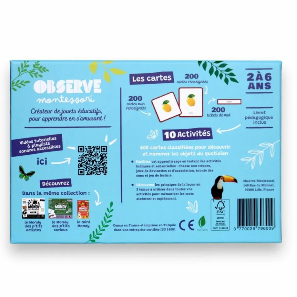 Sale Observe Édition Coffret Giga Mondy (600 cartes Montessori pour développer le langage)