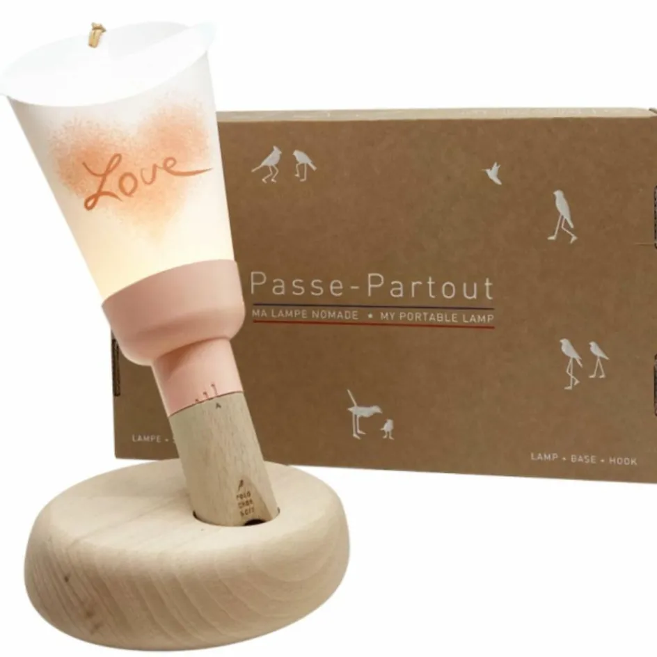 Hot Maison Polochon Coffret lampe nomade 5 en 1 Sweet Love-Rose poudré