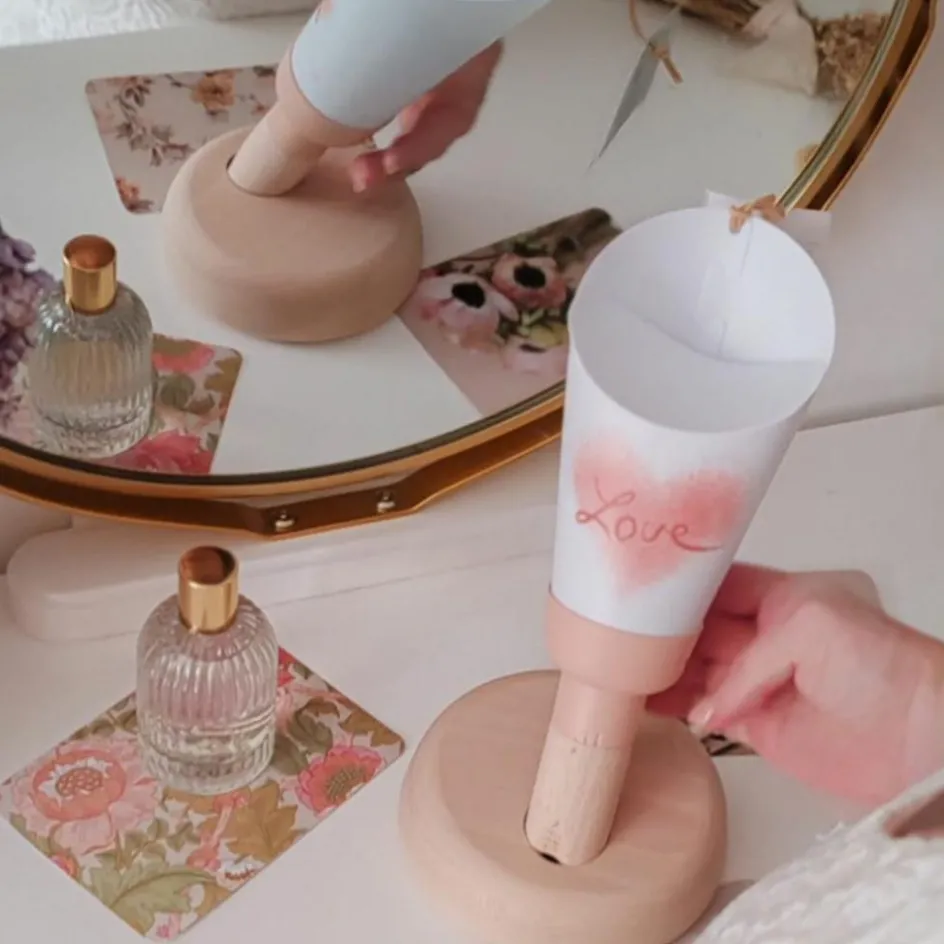 Hot Maison Polochon Coffret lampe nomade 5 en 1 Sweet Love-Rose poudré