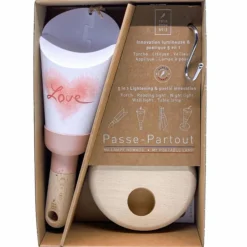 Hot Maison Polochon Coffret lampe nomade 5 en 1 Sweet Love-Rose poudré