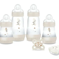 Coffret naissance Sable (4 biberons+1 sucette+1 boîte doseuse)|MAM Online