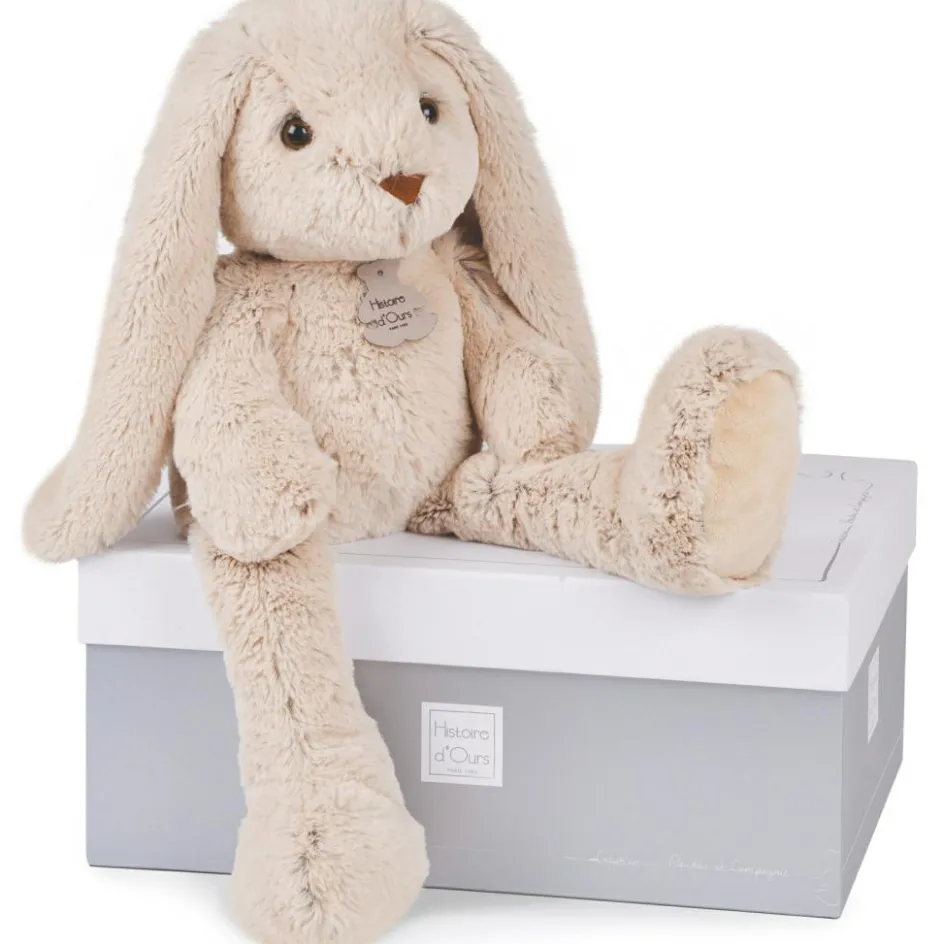 Outlet Histoire d'Ours Coffret peluche Lapin Copains calins beige (50 cm)