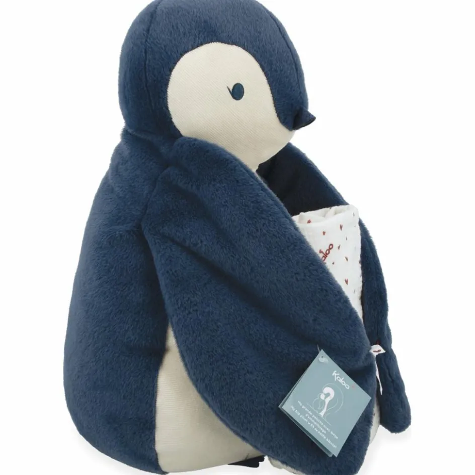Coffret peluche Manchot bleu et lange d'emmaillotage|Kaloo